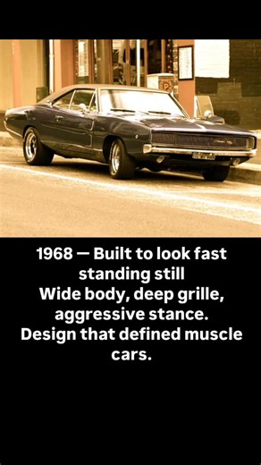 Machines on Instagram: "Introduced in 1968, the second-generation Dodge Charger R/T became one of the most recognizable muscle cars ever built. Its fastback body, recessed grille, and hidden headlights gave it a dramatic presence that stood apart from other American cars of the era. The long hood and short rear deck emphasized performance even before the engine was started. The R/T (Road/Track) package represented Dodge’s highest performance intent. It typically included large-displacement V8 en