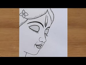 Little Krishna Drawing Easy| How to Draw cute Krishna face| Pencil drawing for beginners|