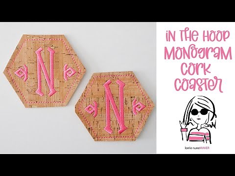 In the Hoop Monogram Coaster - FREE Pattern Included - Ricoma EM1010