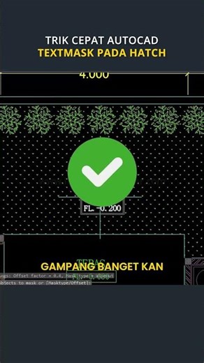 Gak Nyampe 1 menit! Cara Mudah Bikin Text Mask di AutoCAD. #autocad #denahrumah