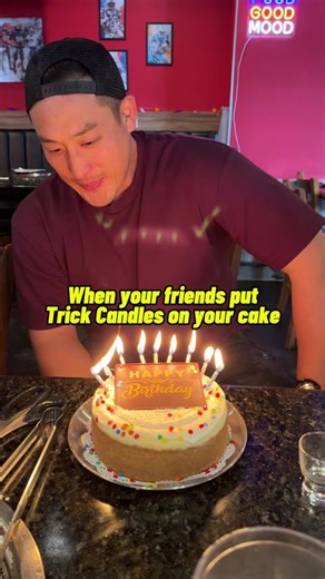 Birthday Celebration with Trick Candles