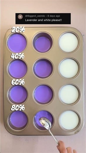 Lavender + White = Majestic Colours 💜🤍 #colormixing #satisfying #artshorts #blue #asmr #colorblend