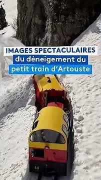 Spectacular images of the snow removal on the little train of Artouste!