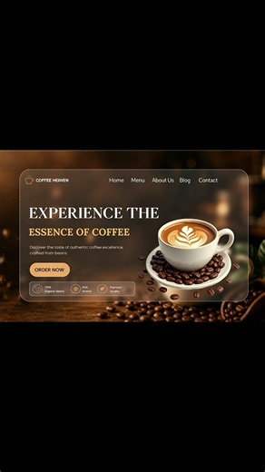 ☕ Premium Glassmorphism Coffee Website Design ✨️# Design Corner