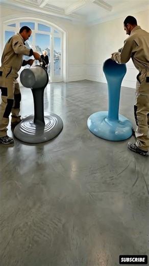 luxurious bedroom with emerald icy light blue epoxy flooring 💙 ✨ #epoxy #epoxyfloor #floor