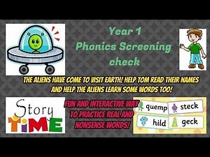 The Aliens Learn Phonics Year 1 Phonics screening Check Real words Nonsense Alien Words