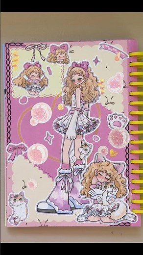 ASMR ✨ Kawaii Deco Stickers Journal #kawaiijournal #asmrsounds #kawaiiasmr #scrapbooking #journal