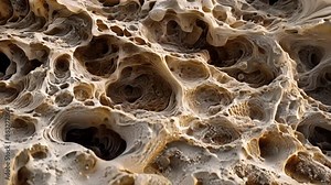 Multiple layers of newly deposited bone tissue can be seen in this animation showcasing the continued effort of osteoblasts in bone formation.