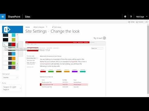 Changing the look of your SharePoint site