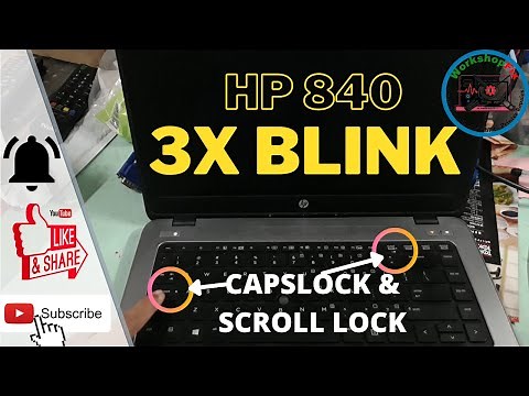 HP ELITEBOOK 840 - HOW TO REPAIR 3x BLINK OF CAPSLOCK & SCROLL LOCK, SOLVED!