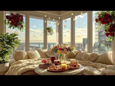 Christmas Jazz in a Luxury Paris Loft 🎄 Relaxing Holiday Jazz & Snow fall for Gentle Nights