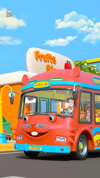 Wheels on the Bus Fun Song #nurseryrhymes #bus #shorts