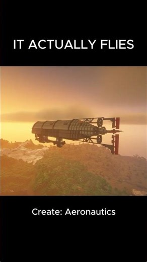 Create Aeronautics Flying Machine - It Actually Flies #minecraft #createmod #shorts