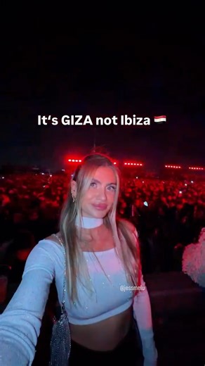 JESS┊TRAVEL CREATOR┊ADVENTURE┊SWISS ☽ on Instagram: "Your sign to book a ticket to Giza 🇪🇬✨ The new Ibiza but with 4,500 years of history in the background 😱 A once-in-a-lifetime experience Crazy energy. Unreal lights. People from all around the world coming together at the pyramids. History meets nightlife. Giza hits different. 📍 Pyramids of Giza 🎶 @tiesto ✨ follow @jessmelu for more travel inspiration, unique experiences & iconic destinations ✨ © Copyrighted content – no reposts allowed"