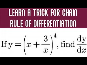 Short Method of Composite Differentiation || Derivative of Function of Function