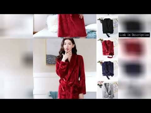 Adjustable Belt Bathrobe Cozy Unisex Winter Bathrobe with Lace Up Design Long Sleeve Cardigan Pocket