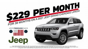 We are your Colorado Jeep Headquarters!  Lease a new 2021 Jeep Grand Cherokee Laredo for $229/month for 39 months during Jeep Freedom Days!  Call, click or visit:  (720) 907-0928  www.lhmdenverjeep.com  1800 W 104th Ave, Denver CO | Larry H. Miller Chrysler Dodge Jeep Ram 104th | Facebook