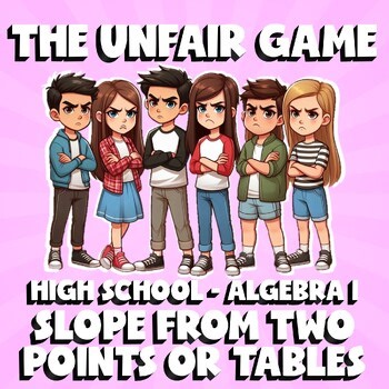 Slope from Two Points or Tables THE UNFAIR GAME - No Prep Algebra 1 Math Review