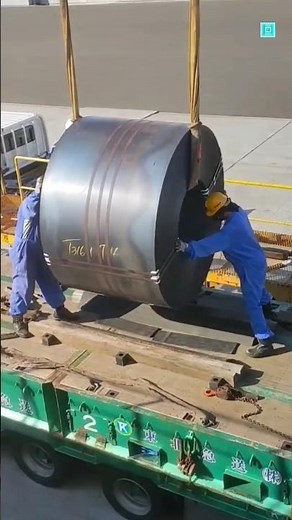 Why these massive steel coils are transported standing...🥶
