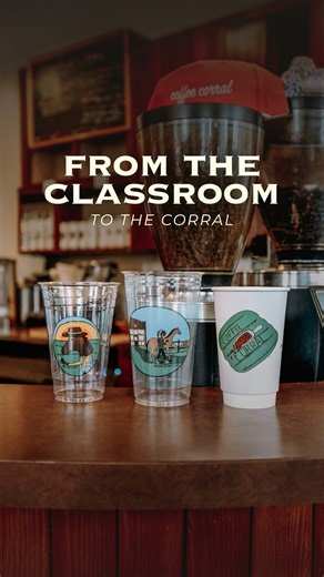 Huge shoutout to Red Bank Middle School and Ms. Deanna’s art class for these awesome Coffee Corral designs, from horses to beans, you nailed it! 🐴🎨 | Coffee Corral