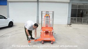 8M Aluminum Single Mast One Man Lift Personal Lift Mobile Man Lift for 1 Person