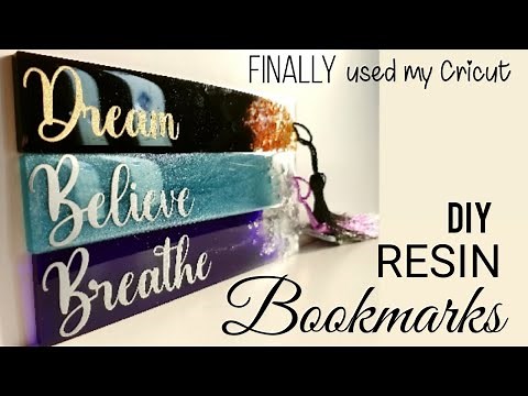 Epoxy Resin Bookmarks and using my Cricut *first time on my channel