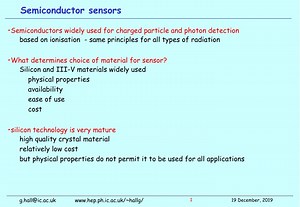 Fundamentals of Semiconductor Sensors for Charged Particle and Photon Detection - SlideServe