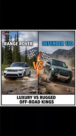 Range Rover vs Defender 130 - Luxury Meets Legacy!🔥⚔️👑 #youtube #youtubeshorts #cars