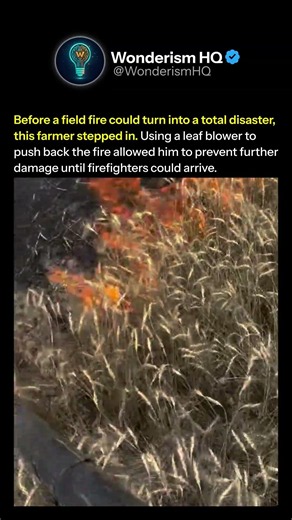 Fighting a Field Fire With a Leaf Blower