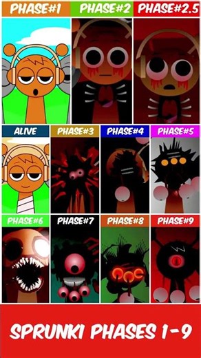 Every Sprunk All Phase Ranked From 1 to 9! #shorts #sprunki #SprunkiBeat #sprunkicharacters