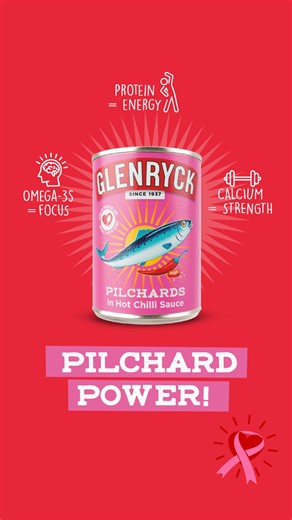 Bite-sized fish fact: Glenryck Pilchards give your body the boost it needs: 🐟 Omega-3s = focus 🐟 Protein = energy 🐟 Calcium = strength | Glenryck South Africa