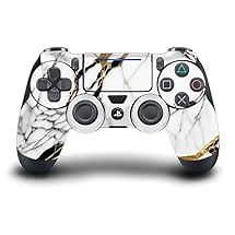 Head Case Designs White, Gold, and Black Marble Vinyl Sticker Gaming Skin Decal Cover Compatible With Sony PlayStation 4 PS4 DualShock 4 Controller