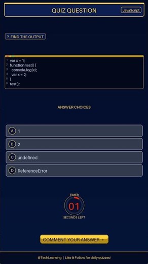 Can You Find the Output? JavaScript Quiz #Shorts