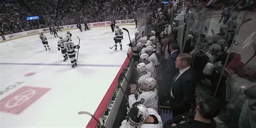 Watch: Fan shatters glass onto Kings' coach during playoff loss to Avalanche
