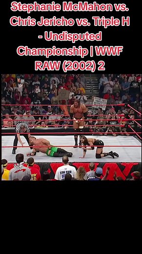 #wwe Stephanie McMahon vs. Chris Jericho vs. Triple H - Undisputed Championship | WWF RAW (2002) 2
