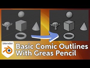 How to create Basic Comic Outlines with Grease Pencil - Blender 5.0