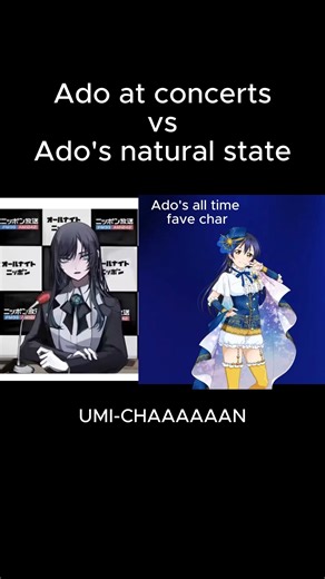 Ado at concerts vs Ado's natural state #adomination #adoworlddomination | Ado English Fans