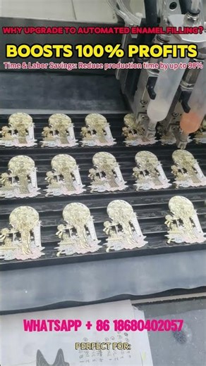 Boost 100% Profit Why Hig Quality Medals Manufactures Choose Automatic Emamel Pin Filling Machine