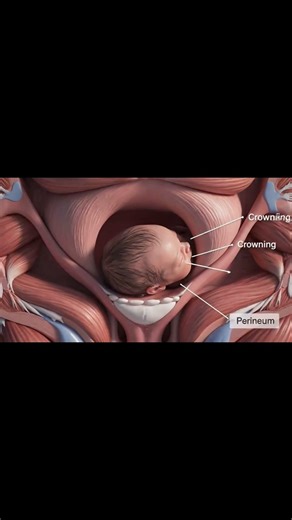 Normal Baby delivery process inside view#process #human #anatomy #foryoupage #delivery