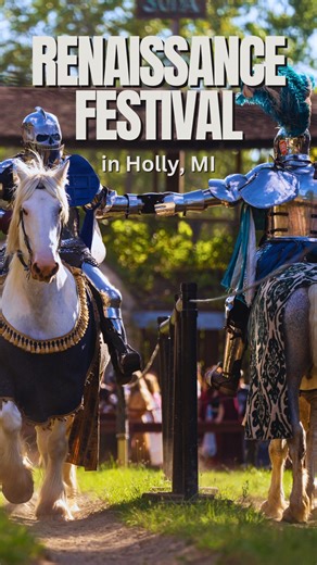 Michigan’s ONLY Renaissance Festival is BACK (and NOW OPEN)! ⚔️ Huzzah! @michrenfest is officially back in town for the 2025 season…and you won’t want to miss it! 👇 Teleport into a magical world with faries, wizards, knights and more! There are tons of activities to explore with kids including: 🎭Live Shows: Jousting on real horses is the star of the shows, but you can also watch jugglers, flame eaters, comedian shows, and performers of all sorts. 🧚‍♂️ Shopping: Find the most unique items from