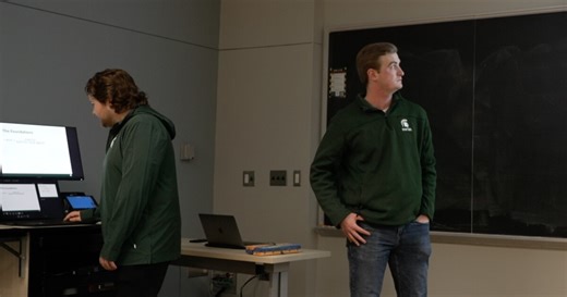 WATCH: MSU Students use math and statistics to predict the winner of Friday's matchup with the Wolverines