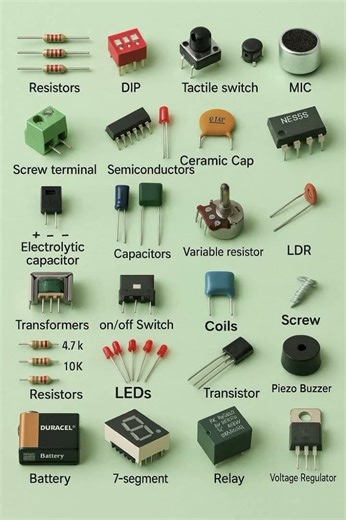 ELECTRONICS COMPONENT & CIRCUIT SYMBOL
