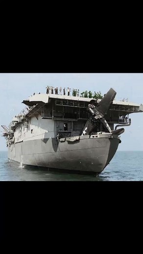 2.5K views · 13 reactions | In August 1943, this F6F Hellcat went into a low-altitude spin just moments before reaching the ramp of the USS Charger. The fighter slammed into the rear of the flight deck and tumbled onto the ship’s stern — yet, against all odds, the pilot survived. #fblifestyle #sailing #sealife #boating #sailingandyatch | Sea Life | Facebook