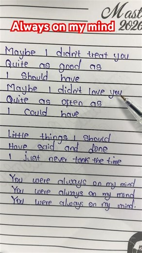 Always on my mind song by Elvis Presley (lyrics) #songlyrics #alwaysonmymind #ytshorts