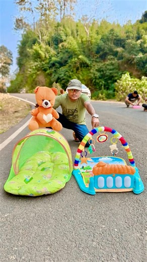 My New Baby Gym Mat Piano Gym Mat Rack Infant Music Fitness Rack Rattle Toy Unboxing 🤩