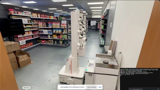 Demo: @RealmanRobotics semi-humanoid robot connecting to the real world web and navigating autonomously to any product in the store.Like with previous robot deployment demos we've shown you, it takes less than 2 min from unboxing. 🦾