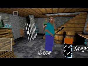 Playing As Grandpa And Granny In Granny Minecraft Mod | Game Mod Menu |