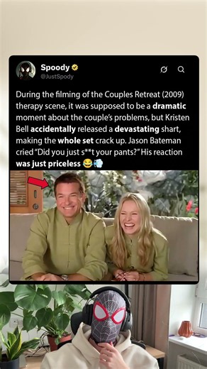 During the filming of the Couples Retreat (2009), Kristen Bell couldn't hold it