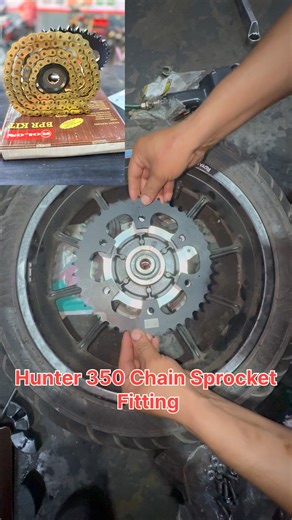 ROYALENFIELD HUNTER 350 CHAIN SPROCKET ⚙️ FITTING ✅👌