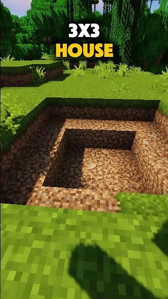 Cara Membuat Rumah 3x3 di Minecraft | Easy 3x3 Starter House Tutorial 🏠✨ #minecraft #shorts